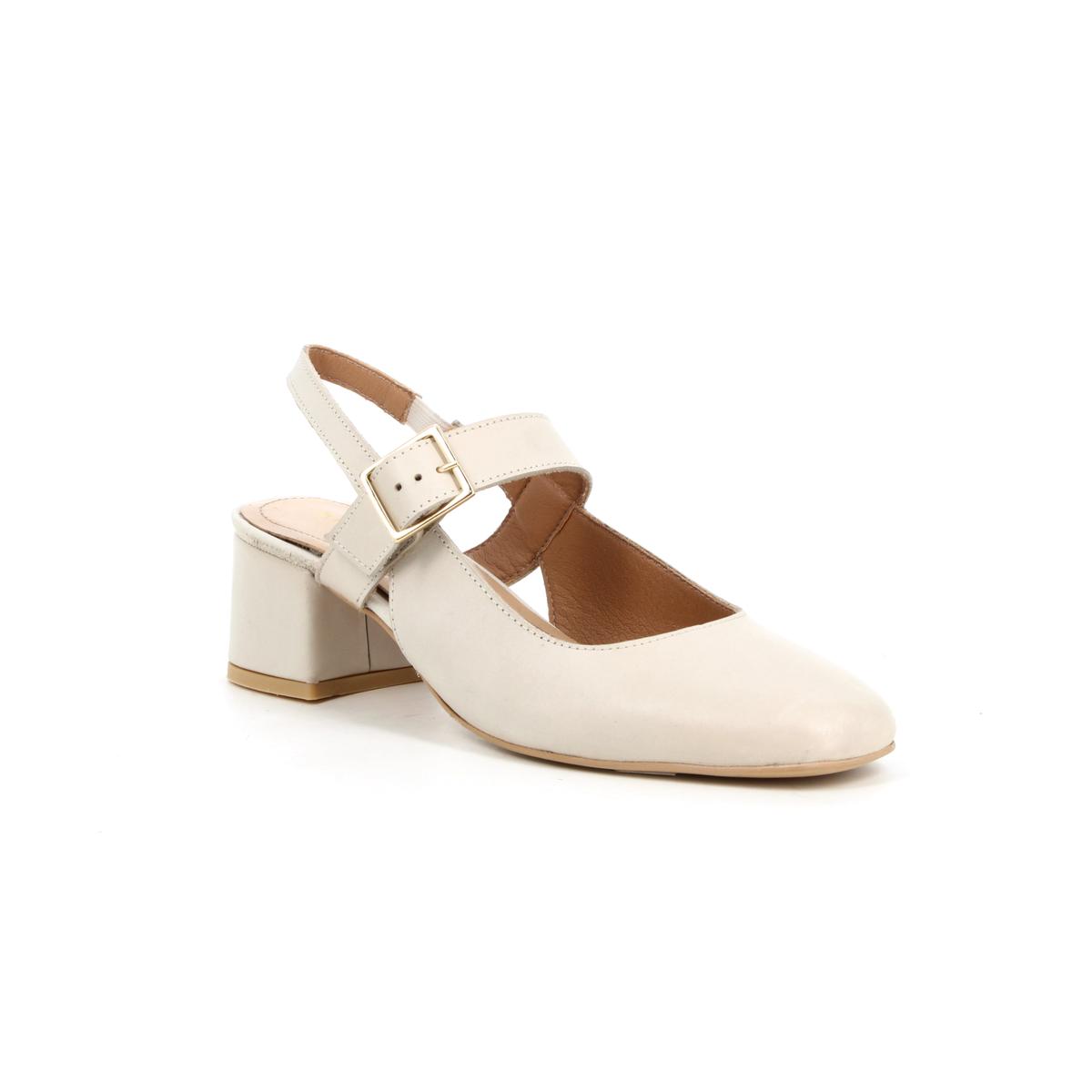 Slingback en cuir Pav Beige