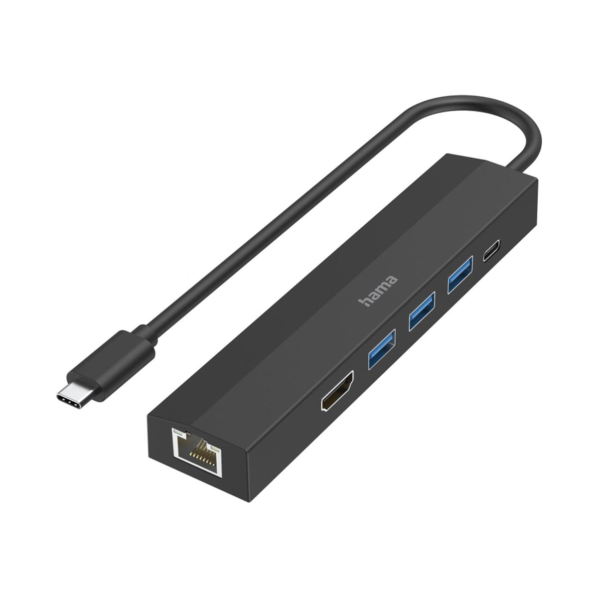USB-C HUB, MUltiport, 6 Ports, 3 x USB-A, USB-C, HDMI 
