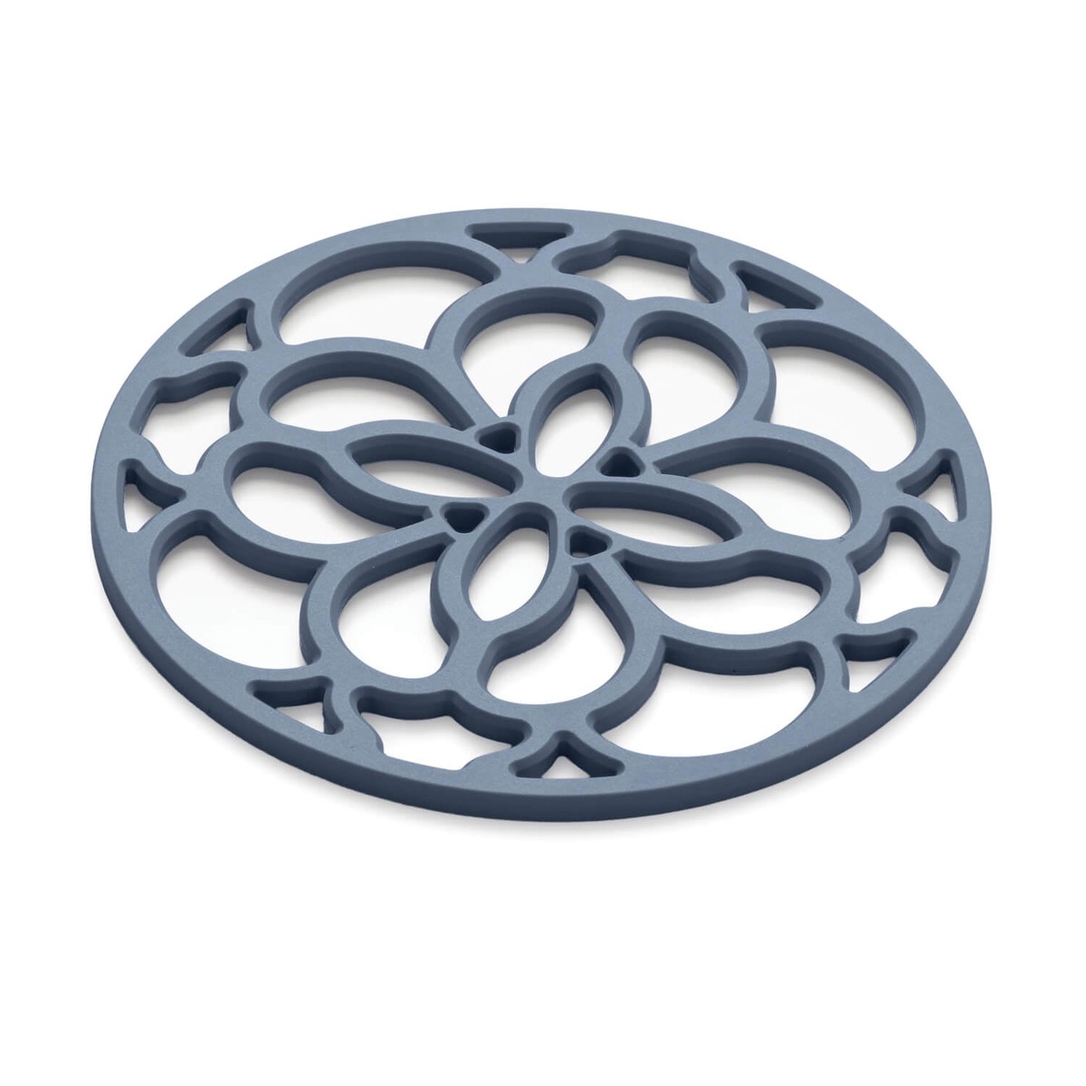 Zeal Heritage 13cm Silicone Mini Round Trivet Mat - Provence Blue