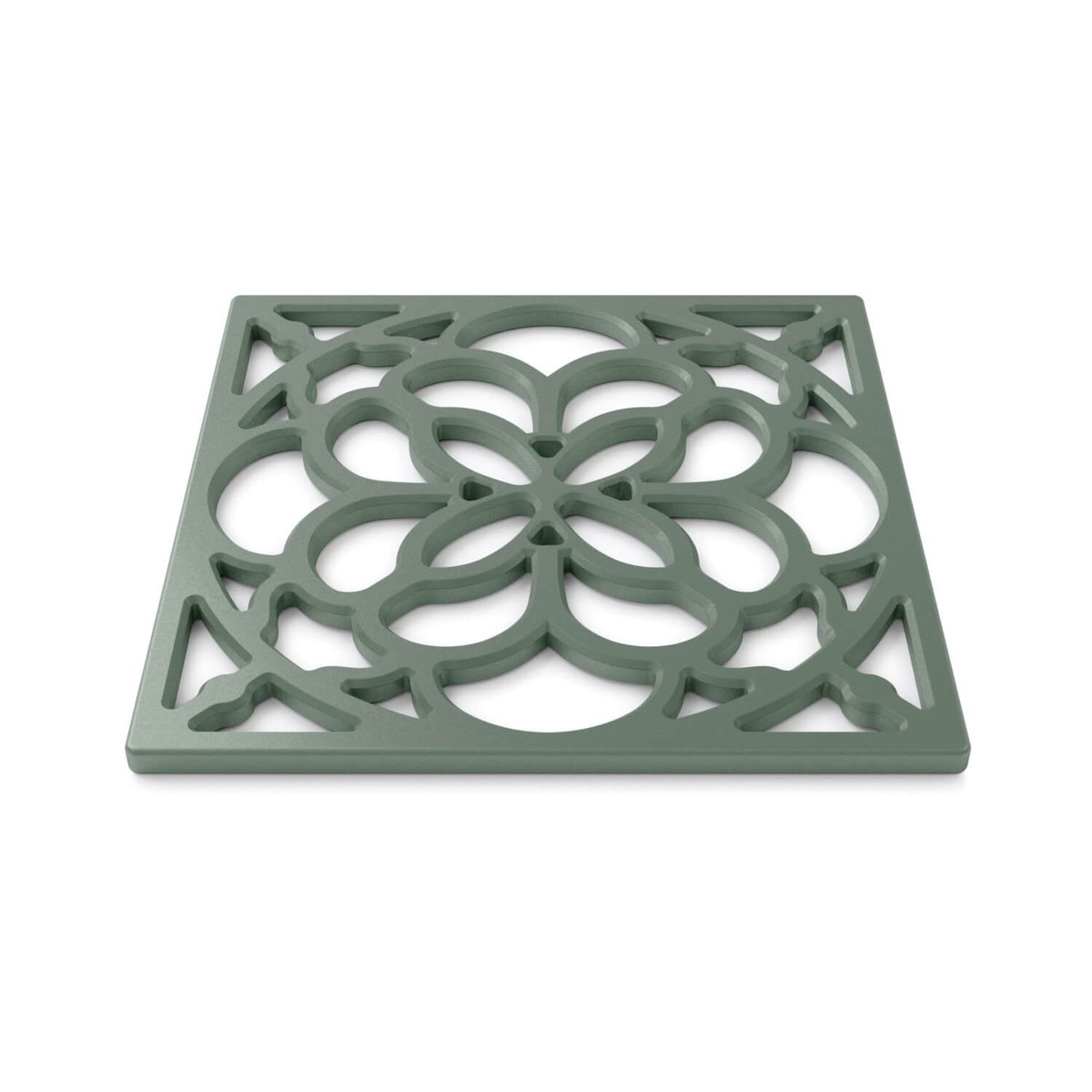 Zeal Heritage 18cm Silicone Square Trivet Mat - Dark Sage