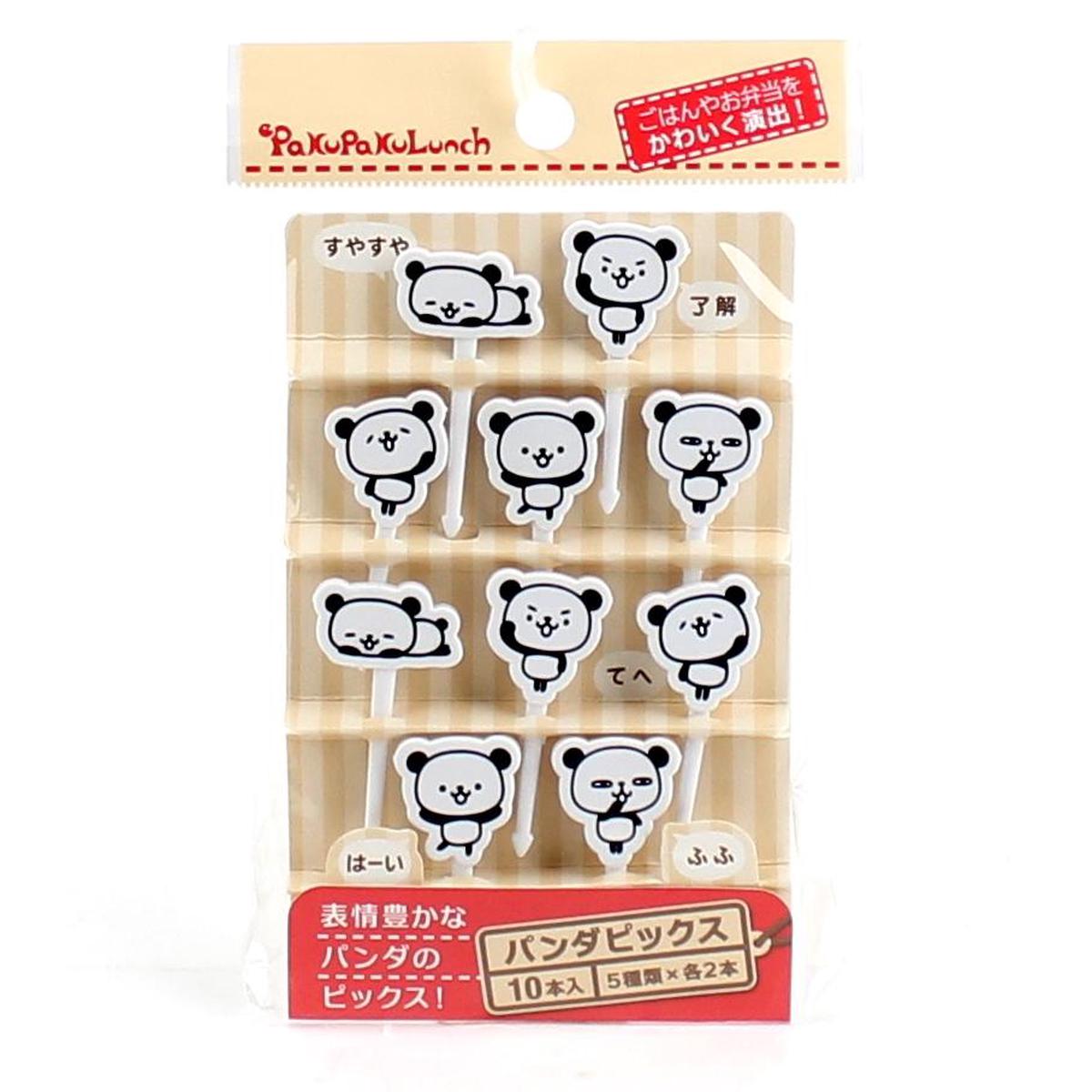 10pc Panda Food Picks