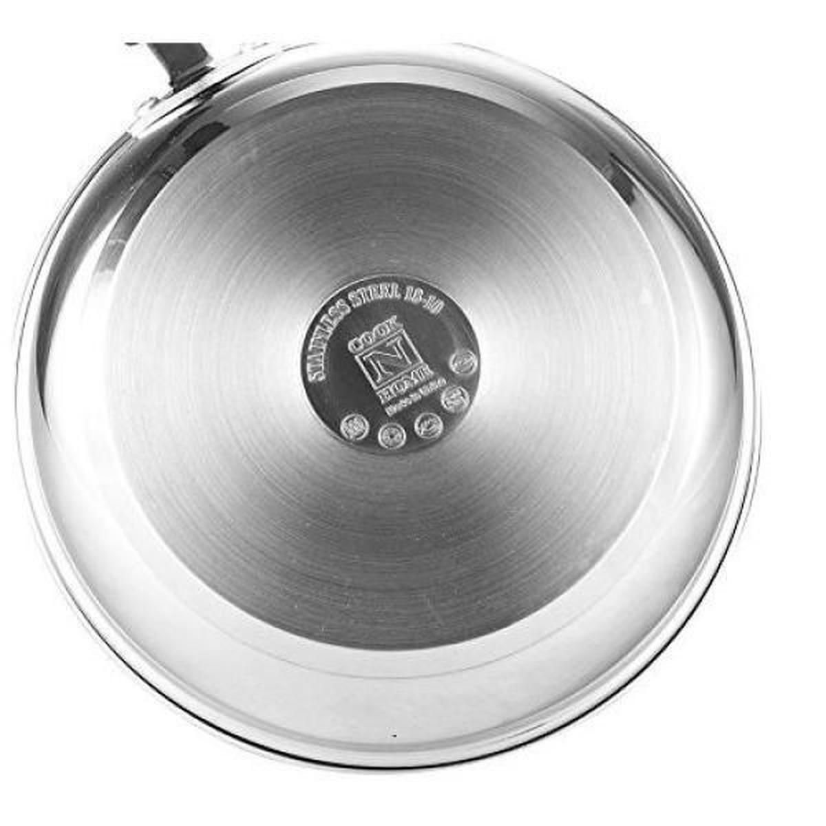 12 qt. Stainless Steel Stock Pot in Black and Stainless Steel with Glass Lid