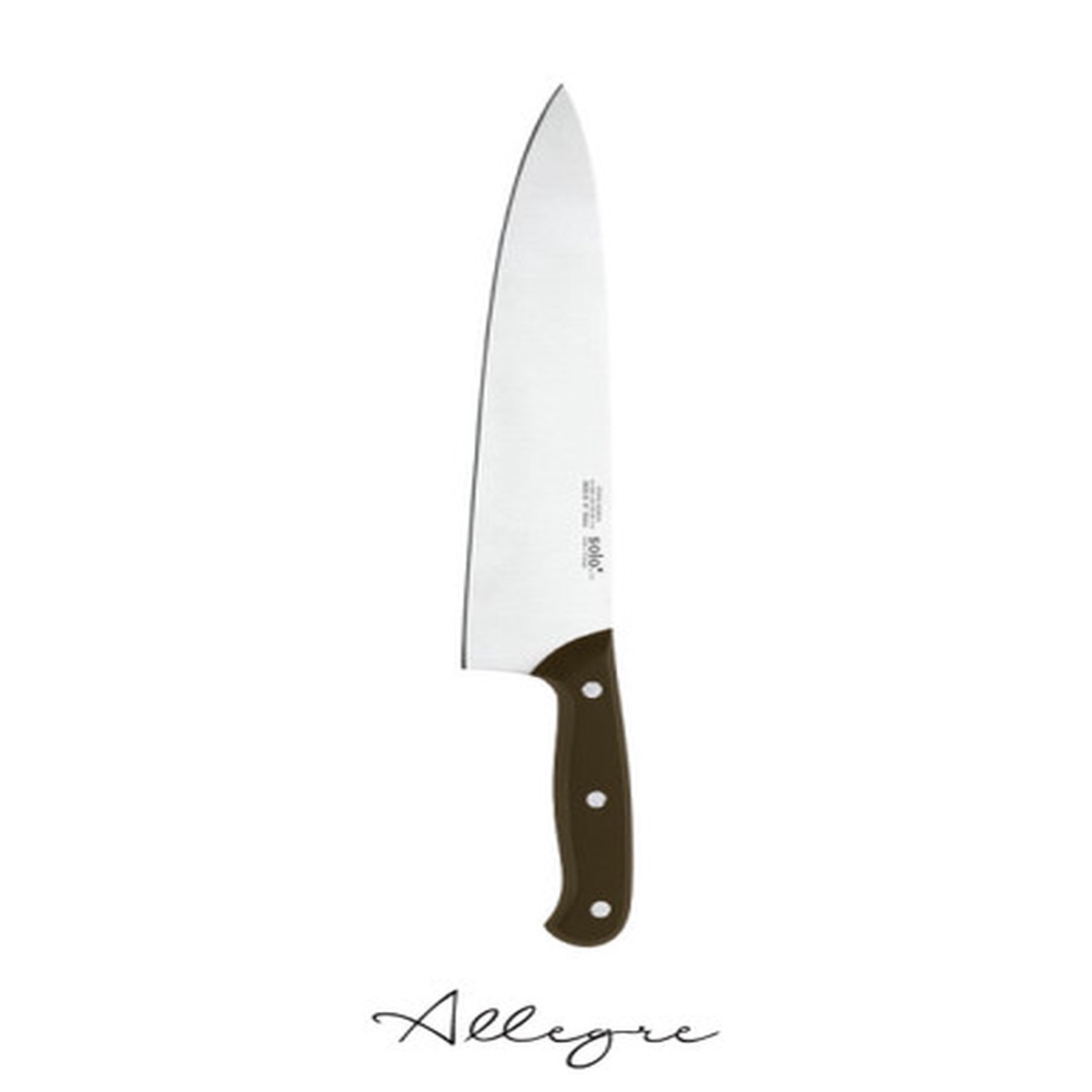 10 in. Blade Chef's Knife, Brown Handle, Professional Grade - EuroPro Solo