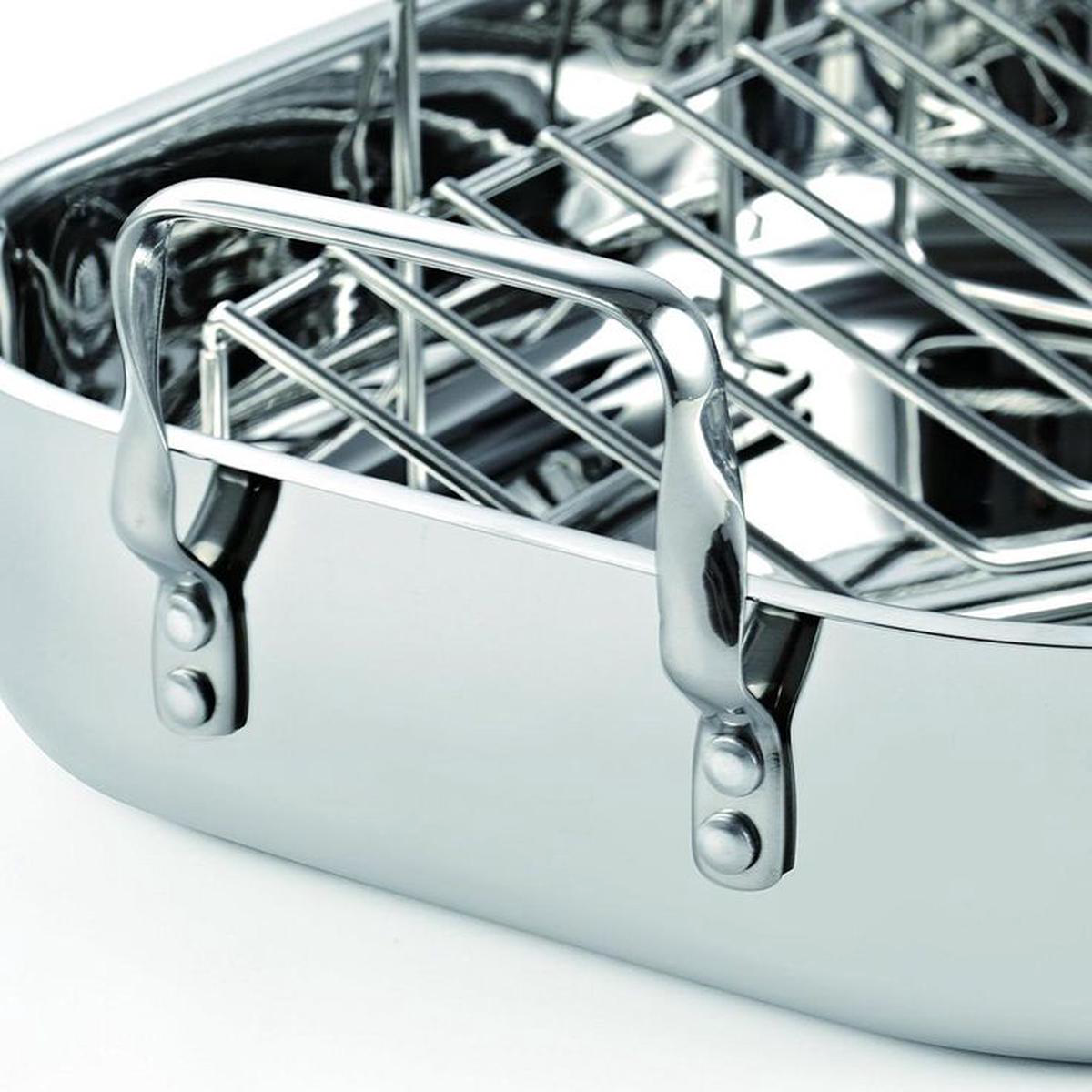 12 Qt Stainless Steel Roaster Roasting Pan with Rack