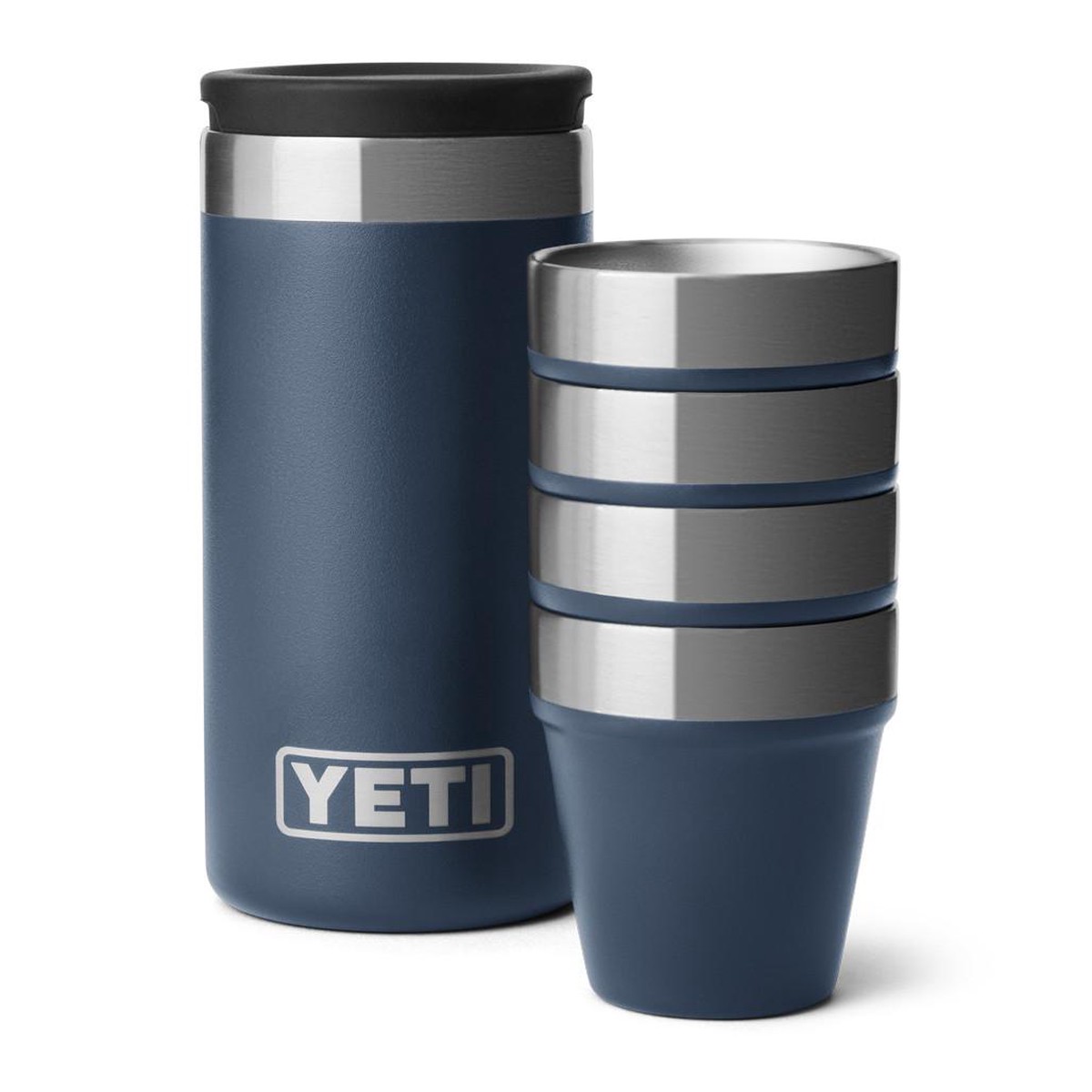 Yeti Shot Glasses Set 4 + Carrying Case, Navy