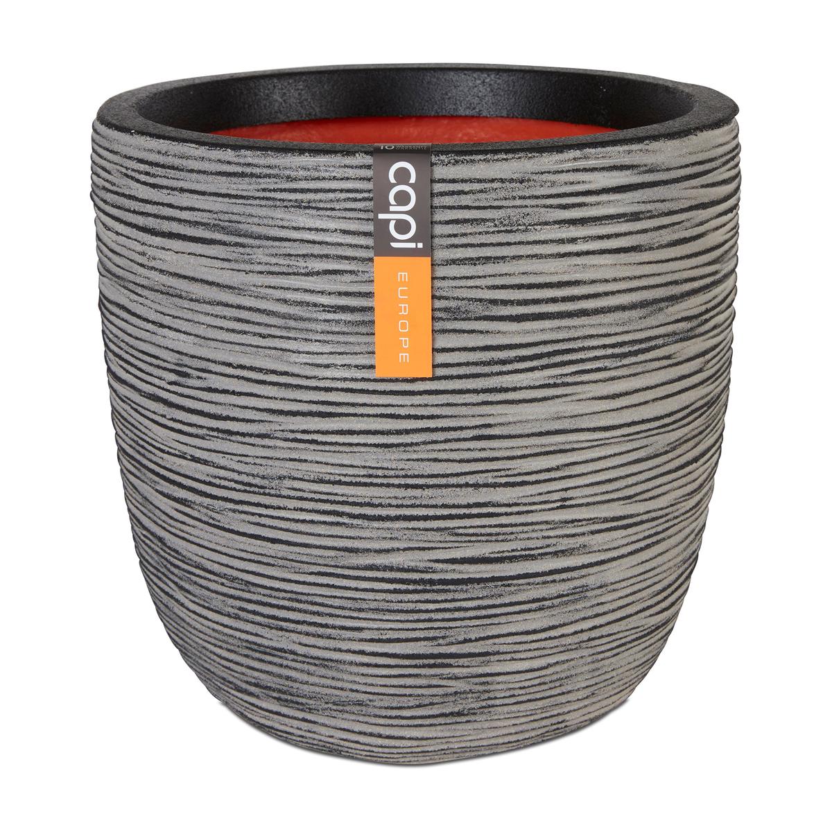 Planter Ball Rib Pot Anthracite NL 55cm H53cm