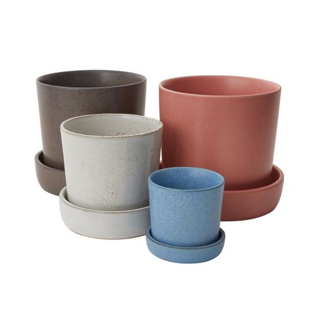 Watson Ceramic Planter With Drainage and Tray 35 inch Diameter