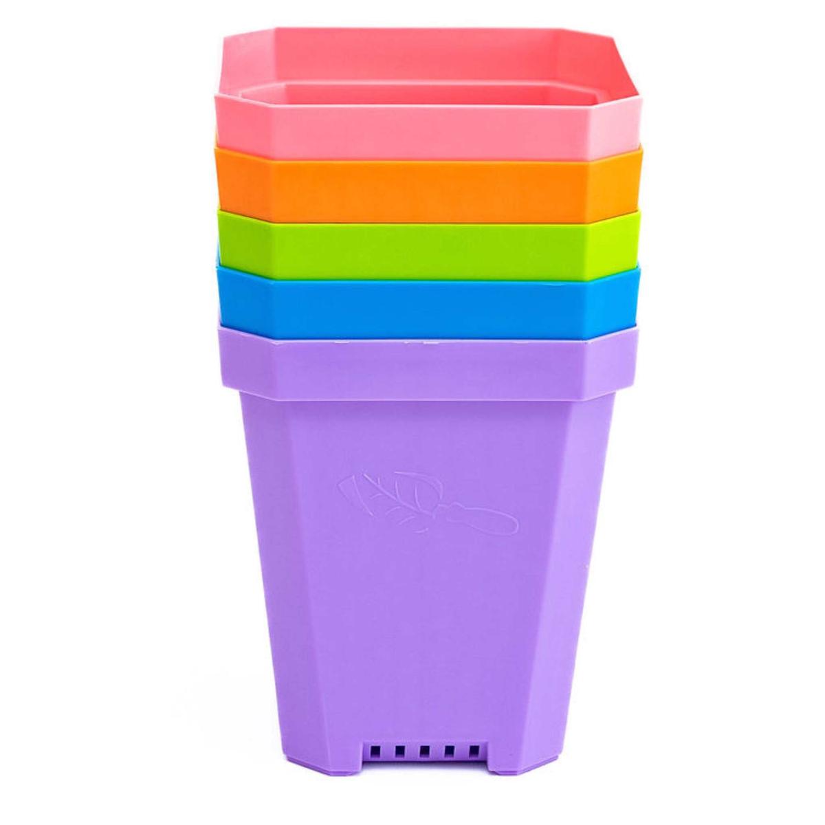 5" Heavy Duty Nursery Pots - Multicolor | 8 Pots