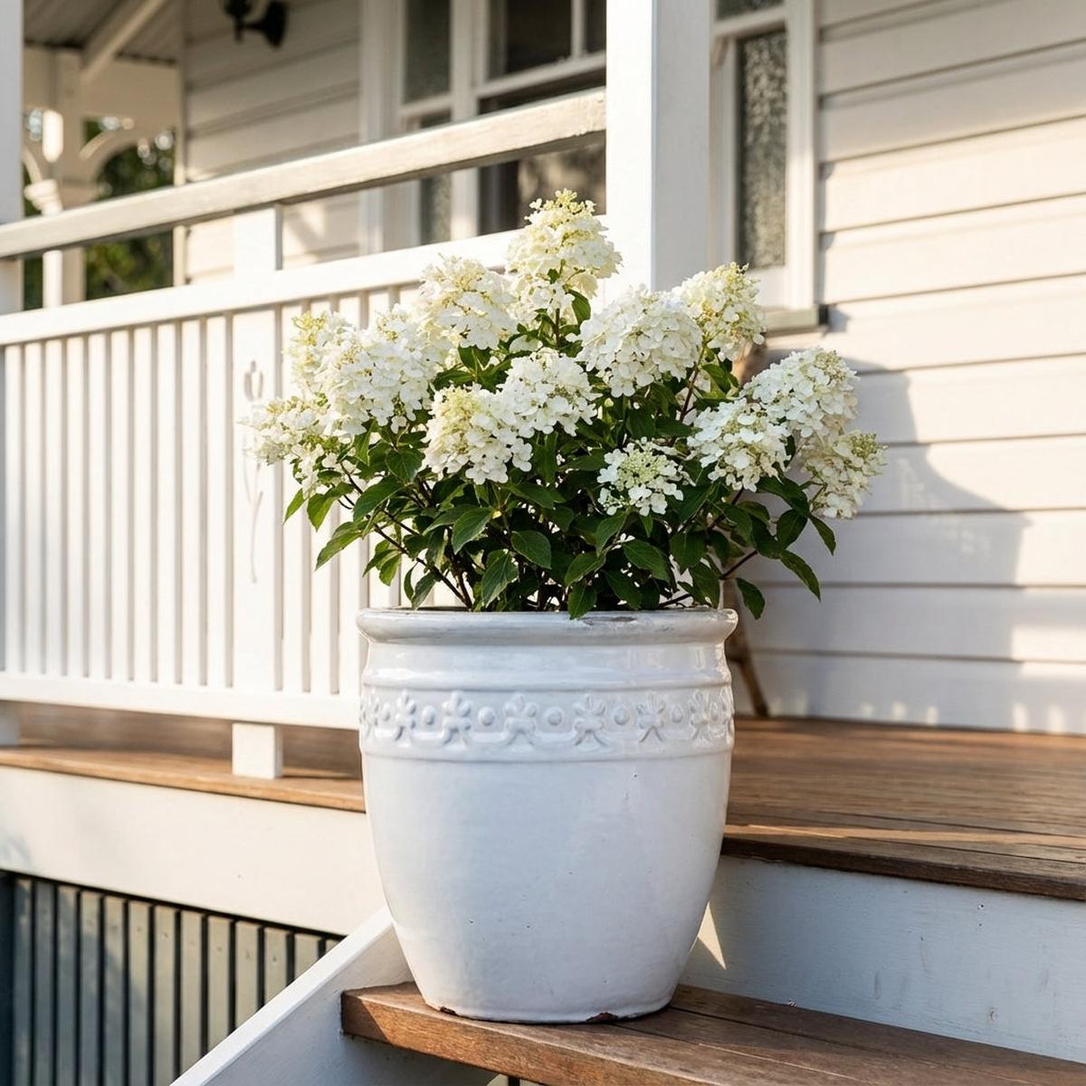 White Studded Pot - Various sizes available