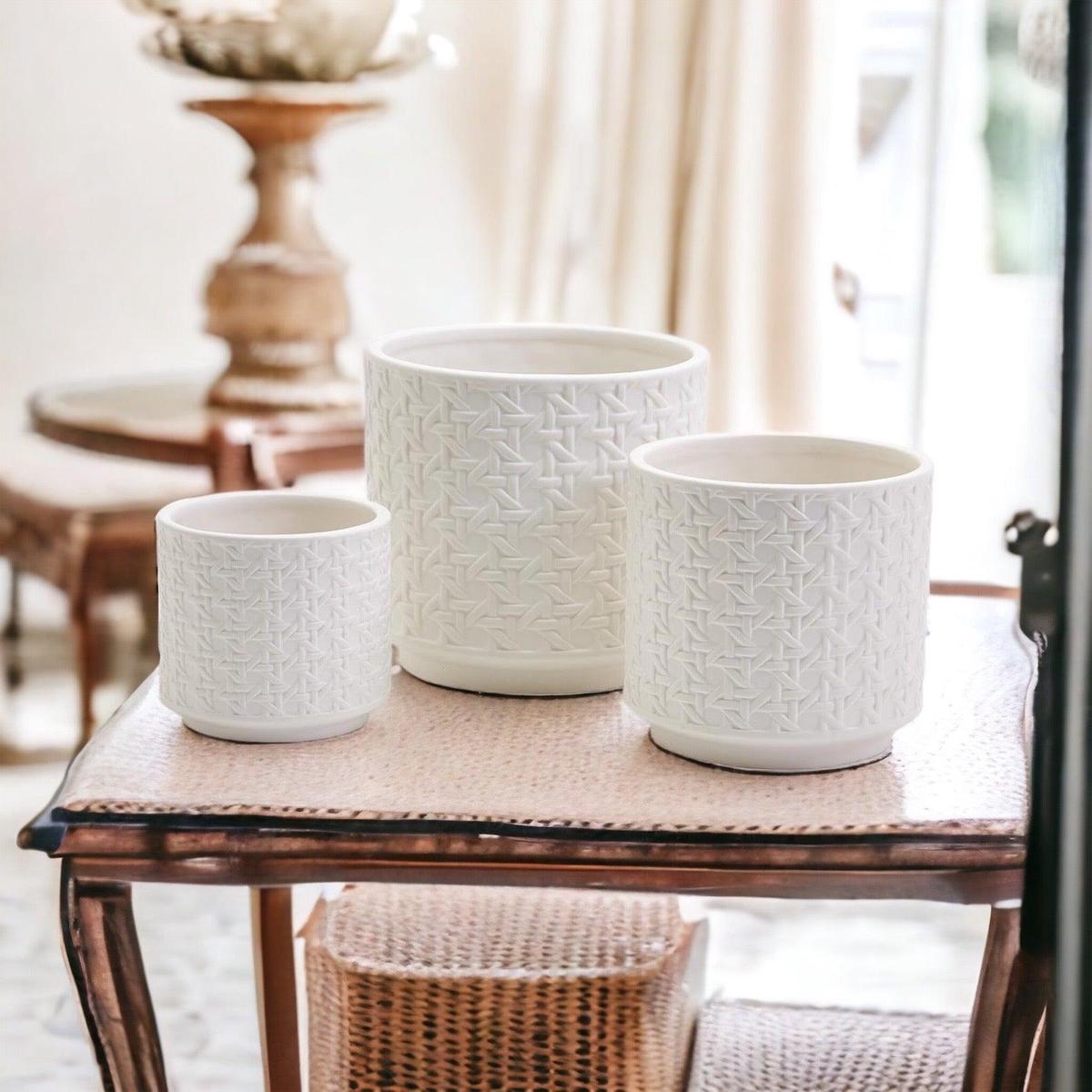 Webbing Pattern Flower Pots