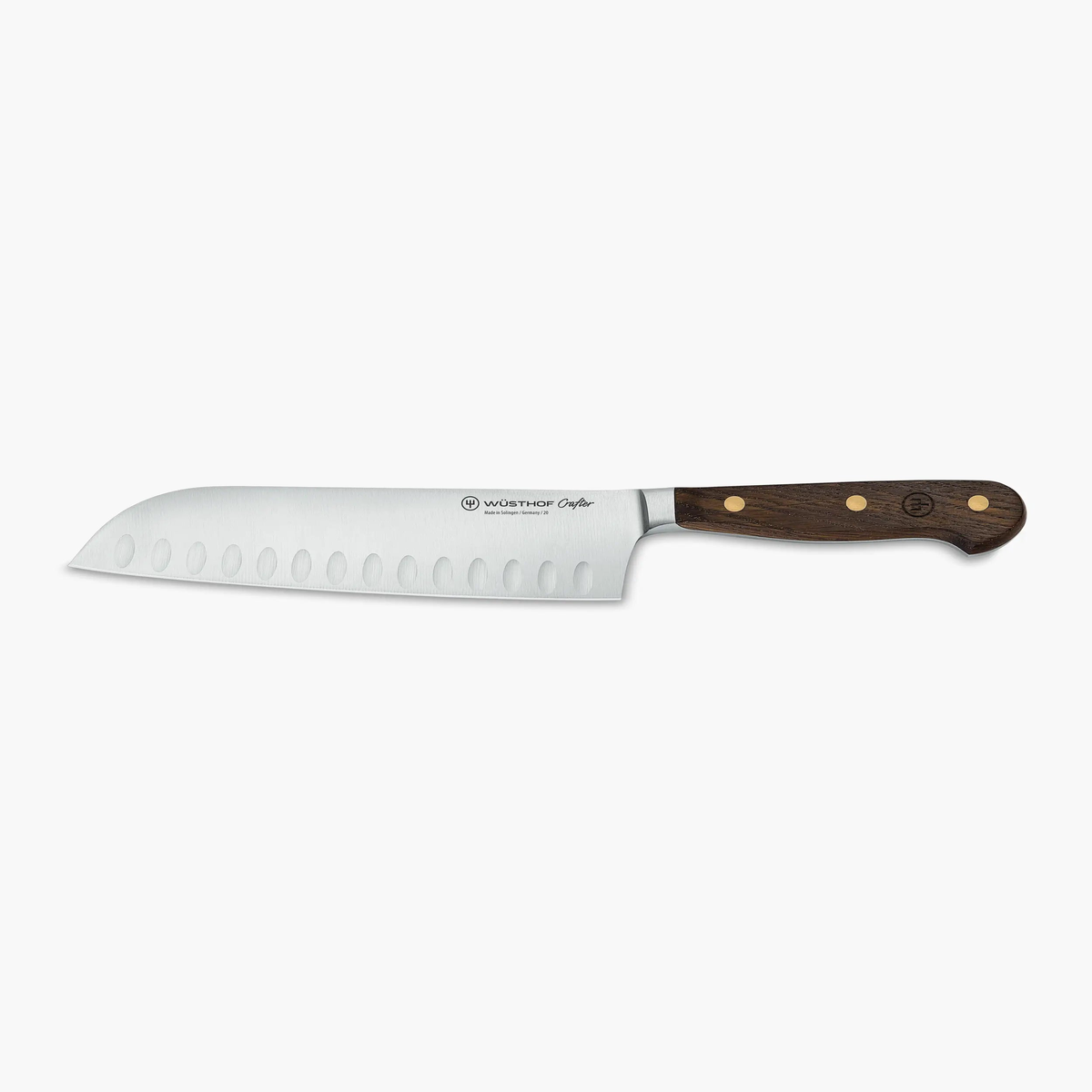 Wusthof Crafter wooden santoku knife with hollow edge 17 cm - 7 in