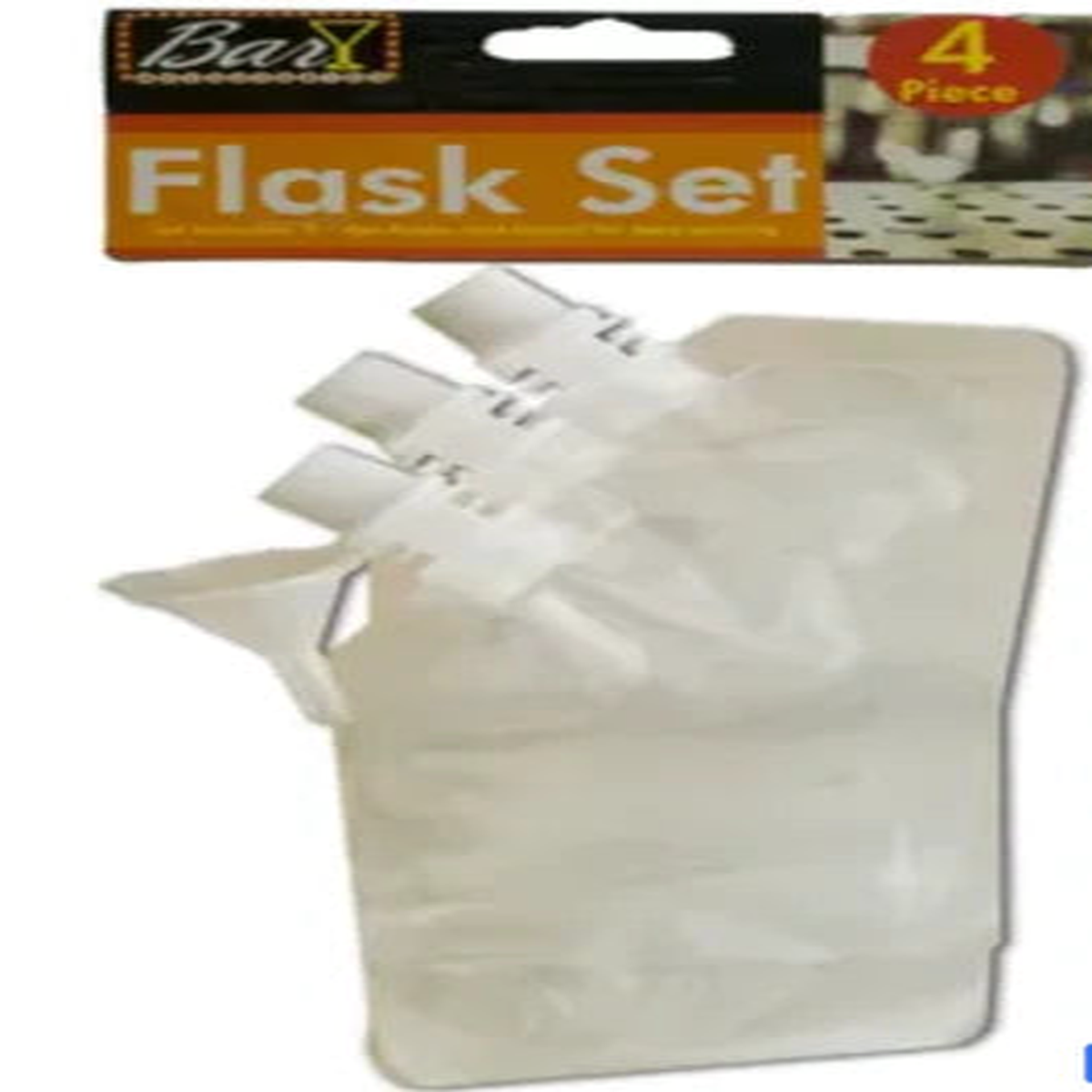 4 PC COLLAPSABLE FLASK SET WITH FUNNEL