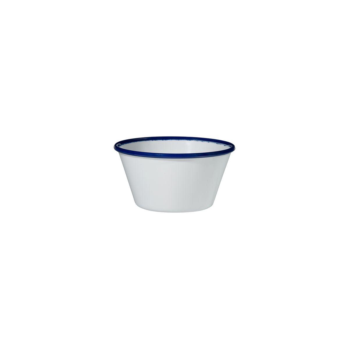 Ryner Evoke Rim Round Bowl - Blue Rim (125x125x67mm - White with Blue Rim)