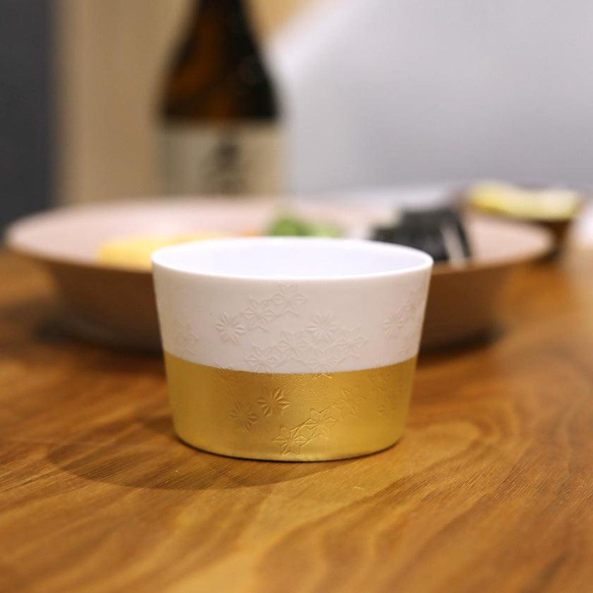 [BOWL] FOIL KOMON ASANOHA DISH | KANAZAWA GOLD LEAF | HAKUICHI