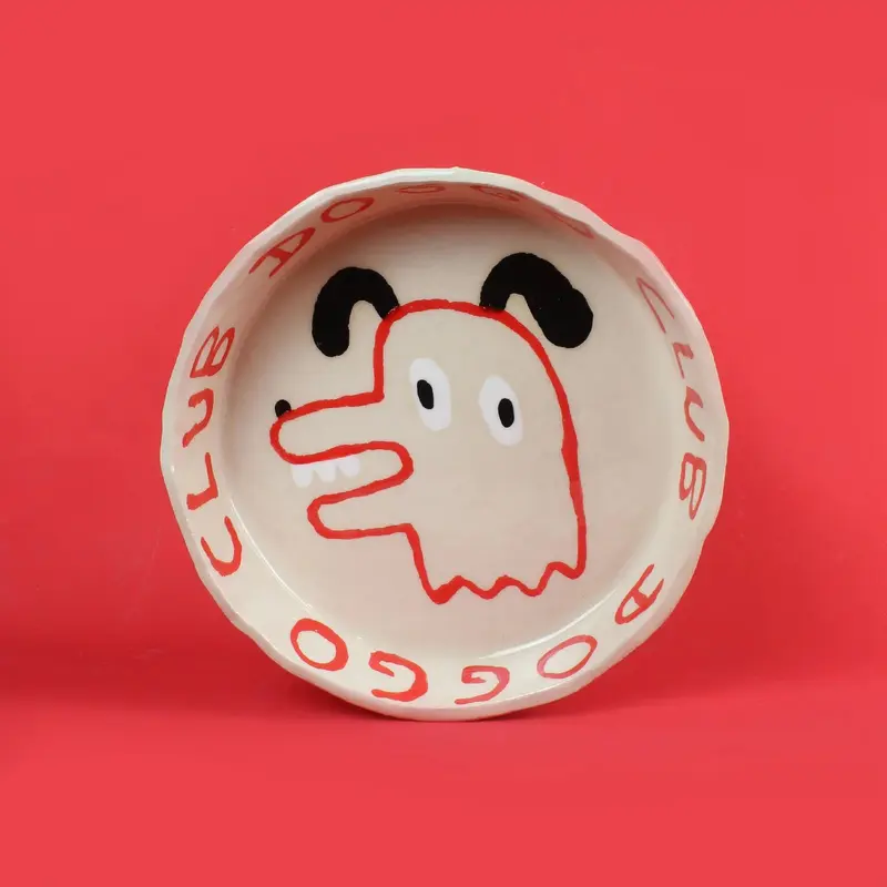 Wobbly Studio Doggo Club Ti Chat Bowl