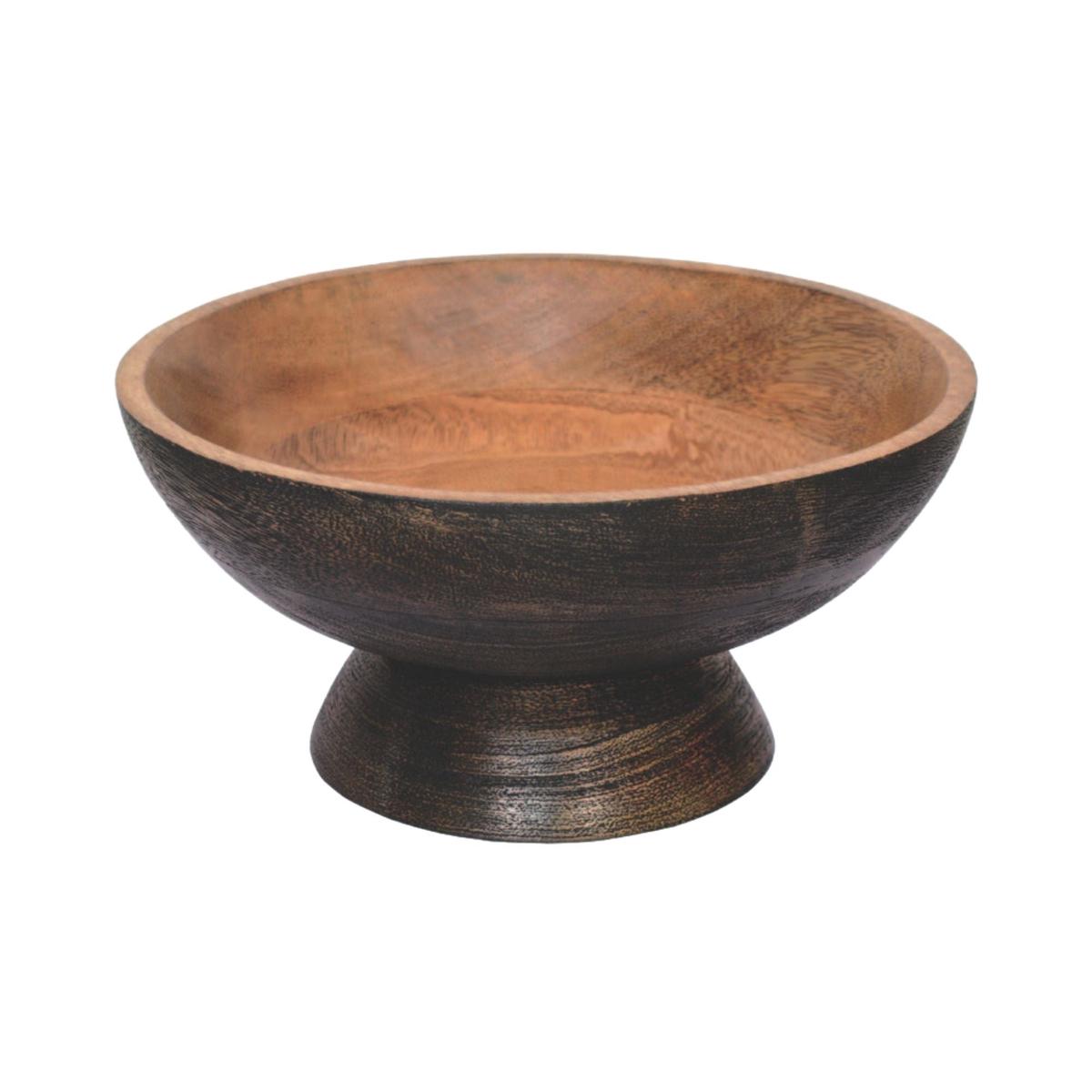 Wood Pedestal Bowl