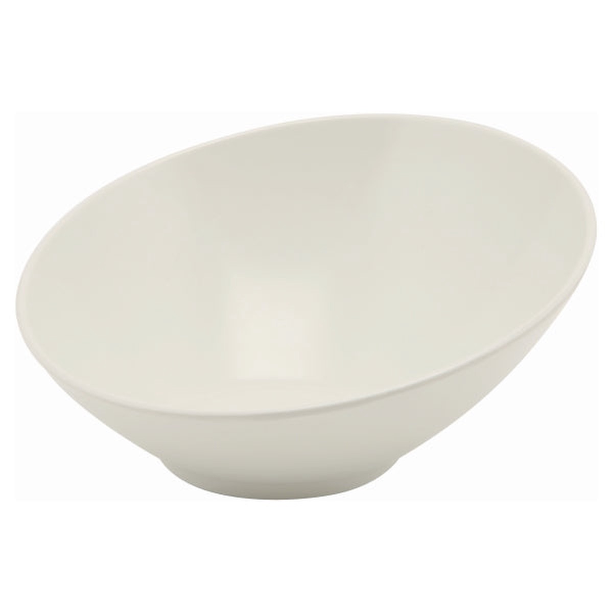White Melamine Slanted Buffet Bowl 30 x 29 x 13cm