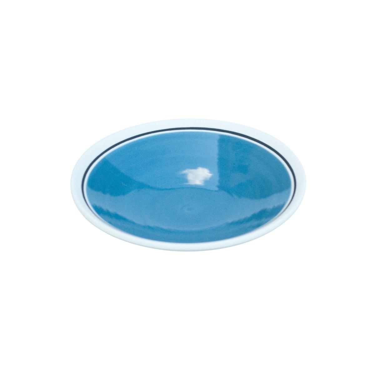 [ Sue Ure x Gohobi] White porcelain Small bowl/saucer - finch blue glaze