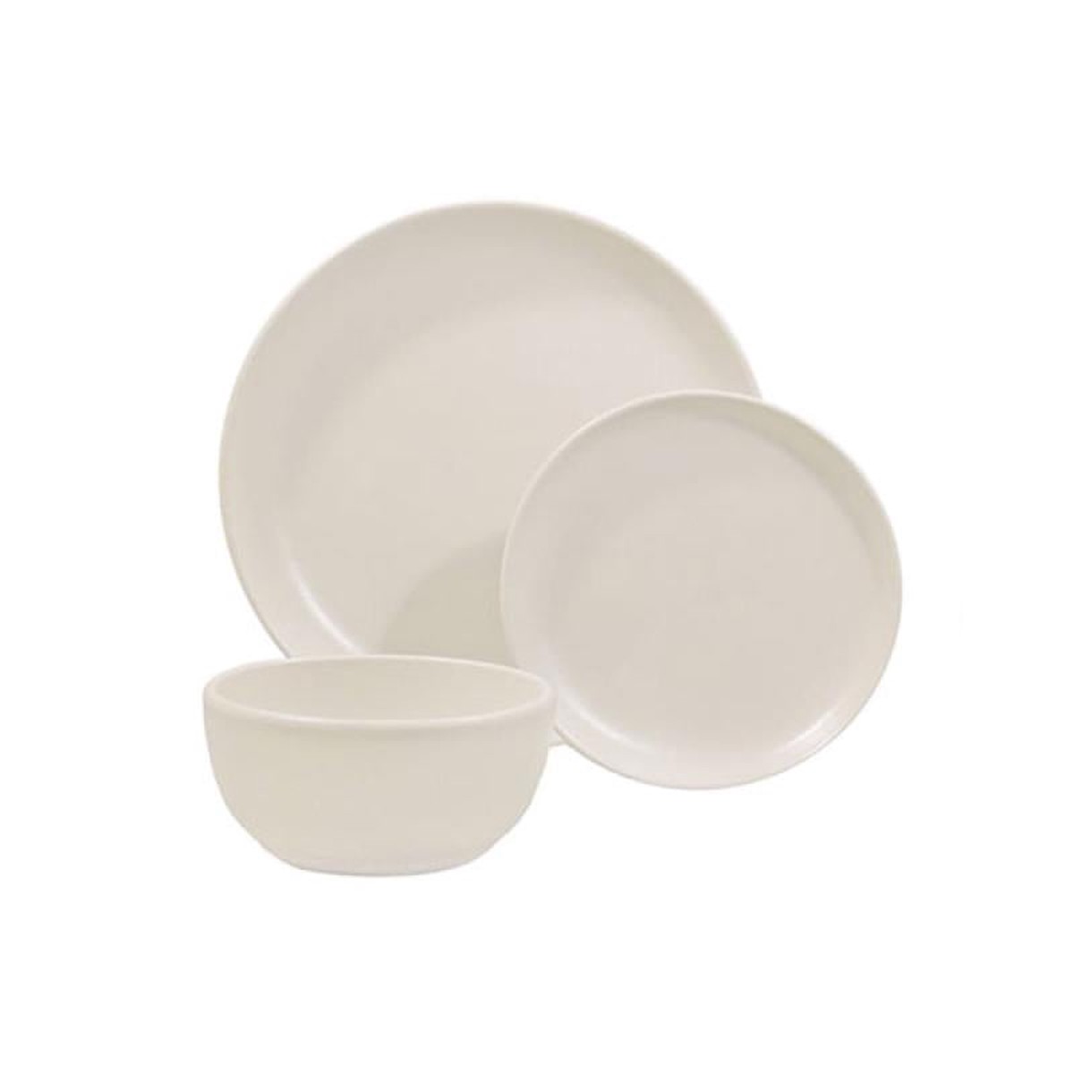 3 piece place setting American White Matte