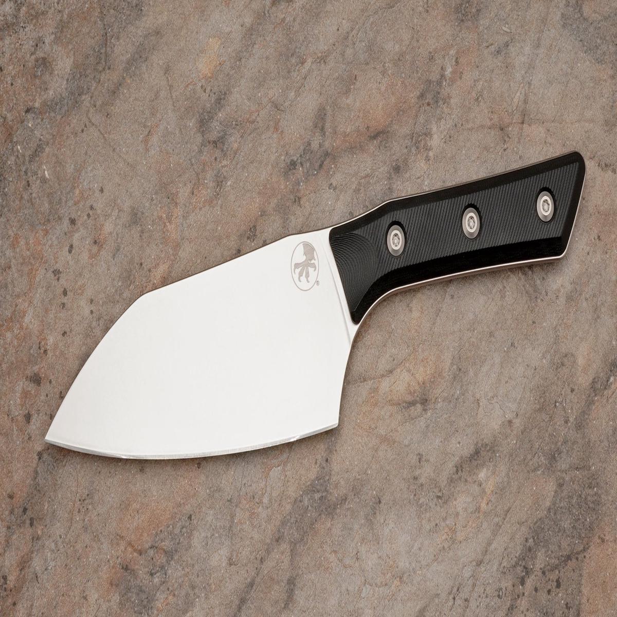 Microtech 6" Santoku, Stonewashed Blade and Black G-10 Handle 3200-10BK